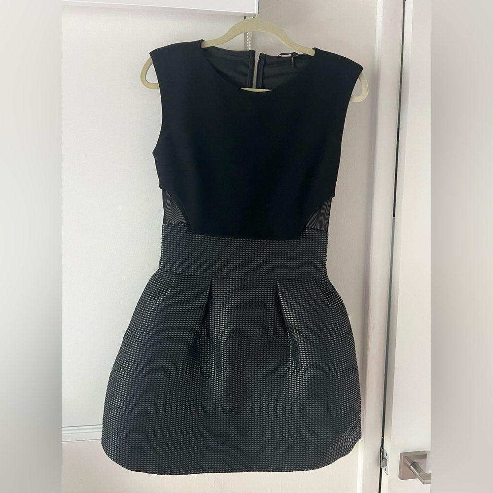 Maje Black Fit and Flare Cocktail Dress